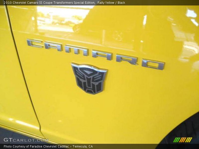 Rally Yellow / Black 2010 Chevrolet Camaro SS Coupe Transformers Special Edition