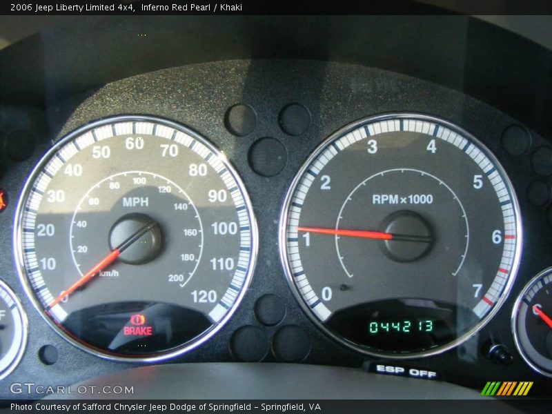 Inferno Red Pearl / Khaki 2006 Jeep Liberty Limited 4x4