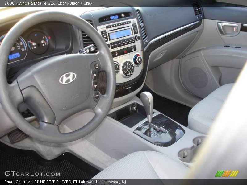 Ebony Black / Gray 2008 Hyundai Santa Fe GLS