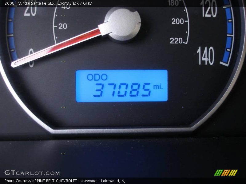 Ebony Black / Gray 2008 Hyundai Santa Fe GLS