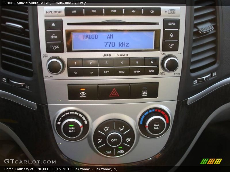 Ebony Black / Gray 2008 Hyundai Santa Fe GLS