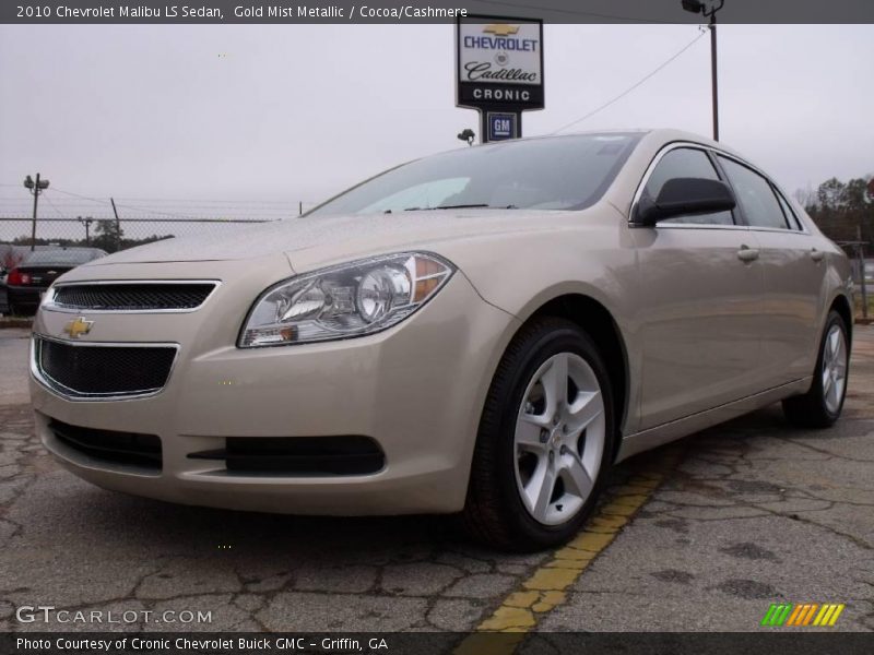 Gold Mist Metallic / Cocoa/Cashmere 2010 Chevrolet Malibu LS Sedan
