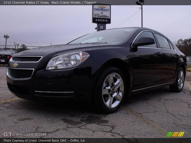 Black Granite Metallic / Titanium 2010 Chevrolet Malibu LT Sedan