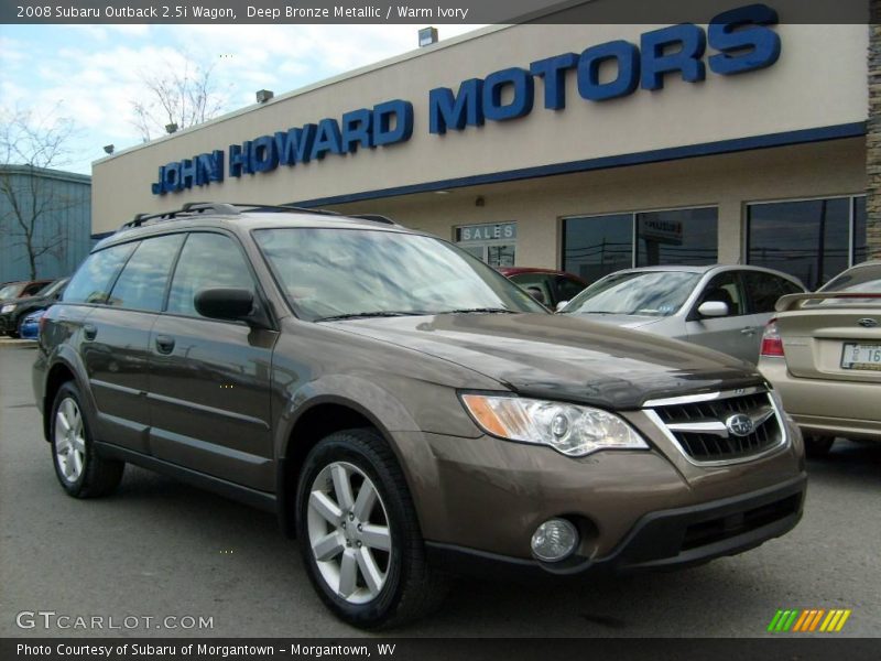 Deep Bronze Metallic / Warm Ivory 2008 Subaru Outback 2.5i Wagon