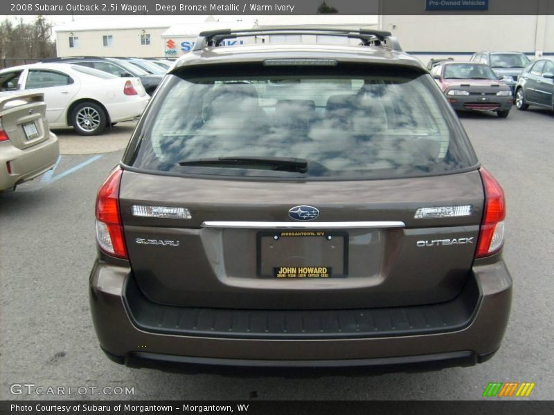 Deep Bronze Metallic / Warm Ivory 2008 Subaru Outback 2.5i Wagon