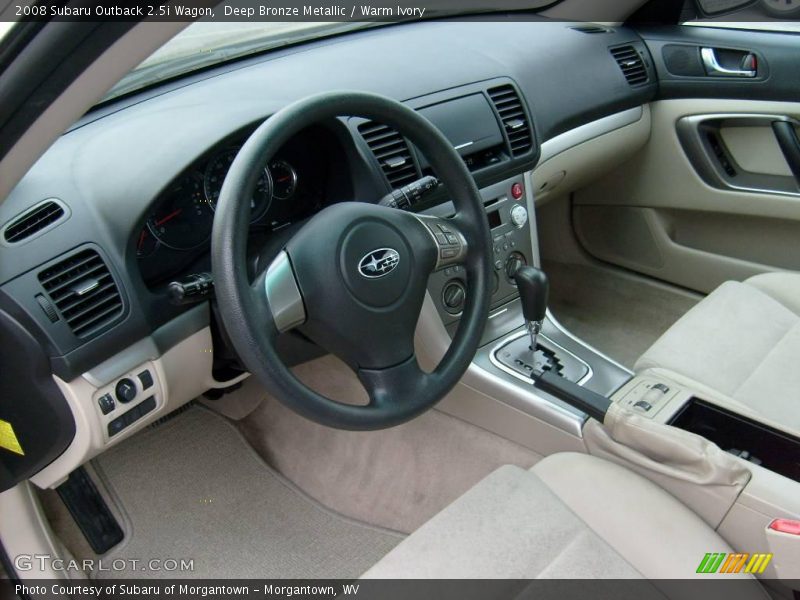 Deep Bronze Metallic / Warm Ivory 2008 Subaru Outback 2.5i Wagon