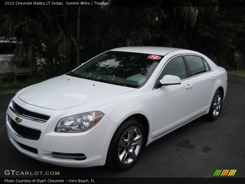 Summit White / Titanium 2010 Chevrolet Malibu LT Sedan