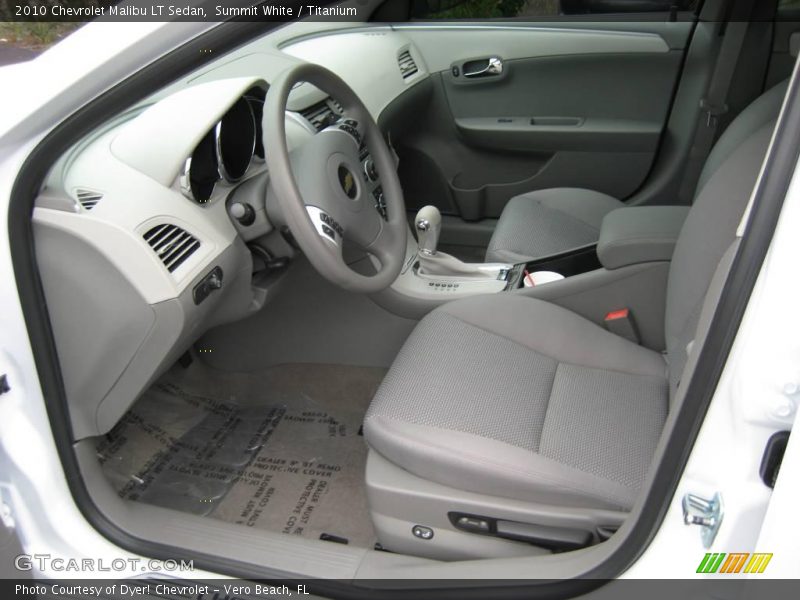 Summit White / Titanium 2010 Chevrolet Malibu LT Sedan