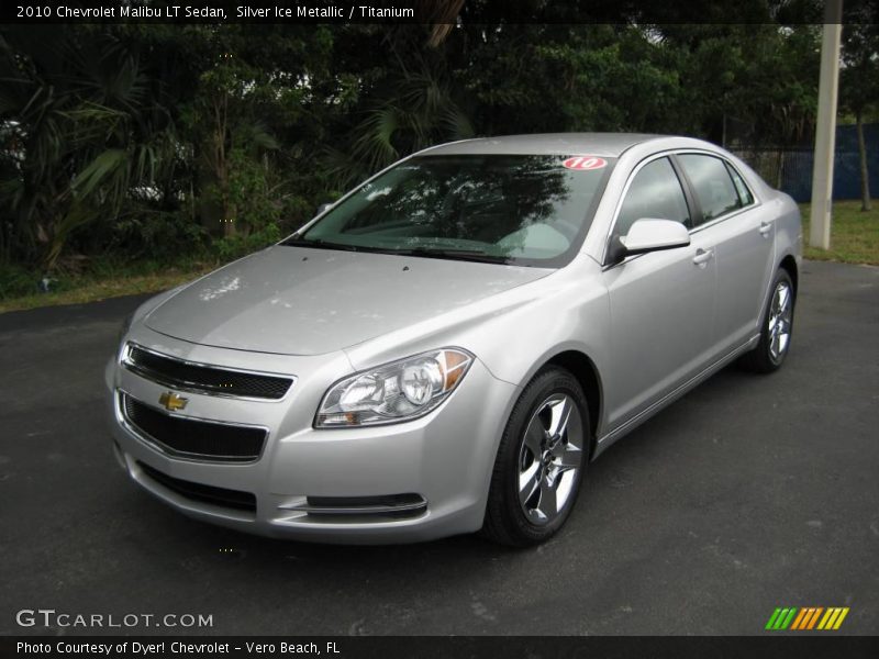 Silver Ice Metallic / Titanium 2010 Chevrolet Malibu LT Sedan