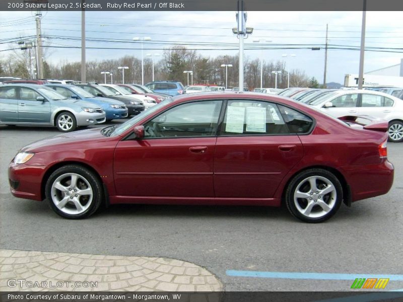 Ruby Red Pearl / Off Black 2009 Subaru Legacy 2.5i Sedan