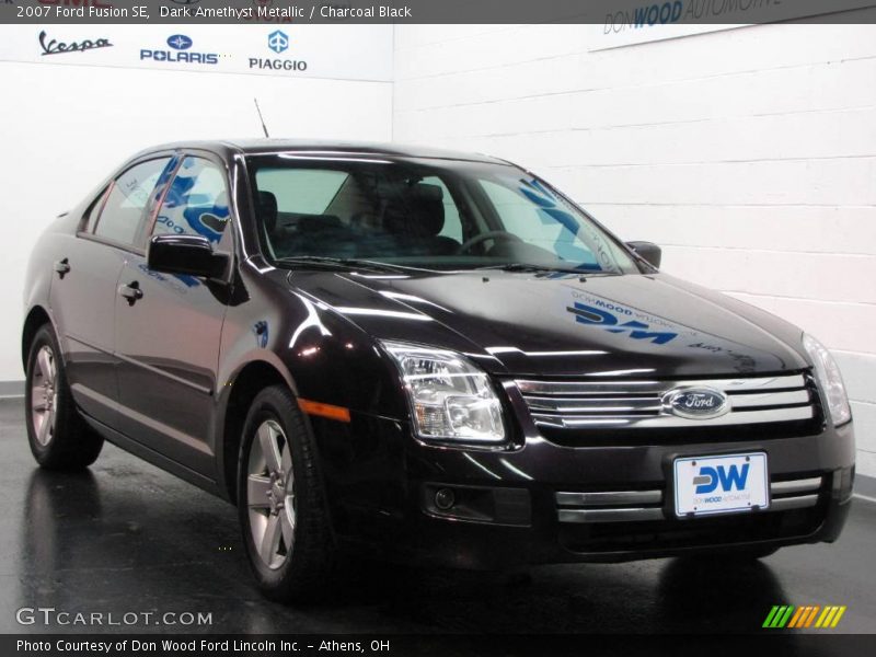 Dark Amethyst Metallic / Charcoal Black 2007 Ford Fusion SE