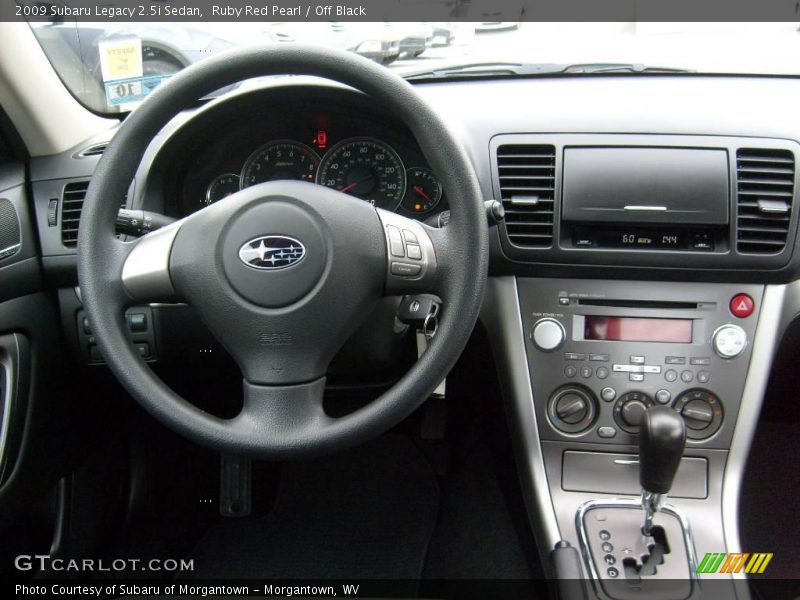 Ruby Red Pearl / Off Black 2009 Subaru Legacy 2.5i Sedan