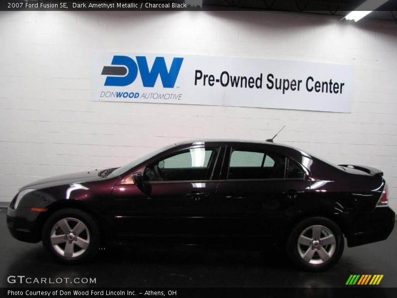Dark Amethyst Metallic / Charcoal Black 2007 Ford Fusion SE
