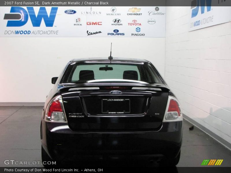 Dark Amethyst Metallic / Charcoal Black 2007 Ford Fusion SE
