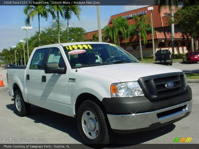 Oxford White / Medium Flint Grey 2008 Ford F150 XL SuperCrew
