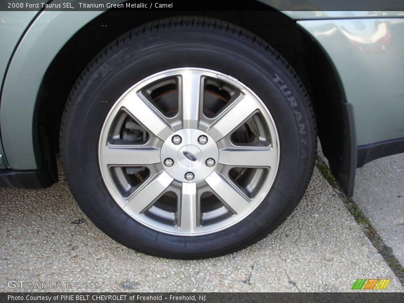 Titanium Green Metallic / Camel 2008 Ford Taurus SEL