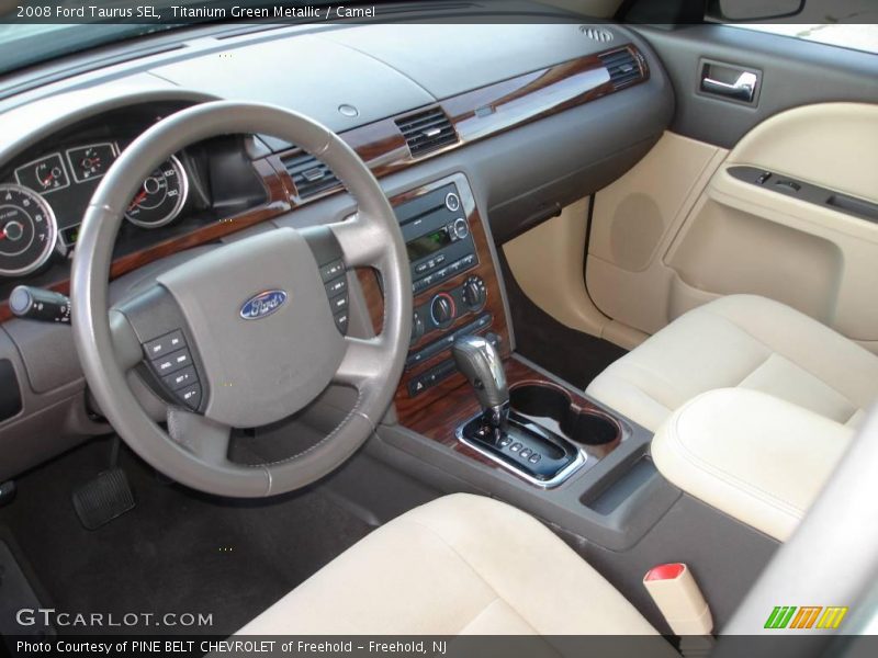 Titanium Green Metallic / Camel 2008 Ford Taurus SEL