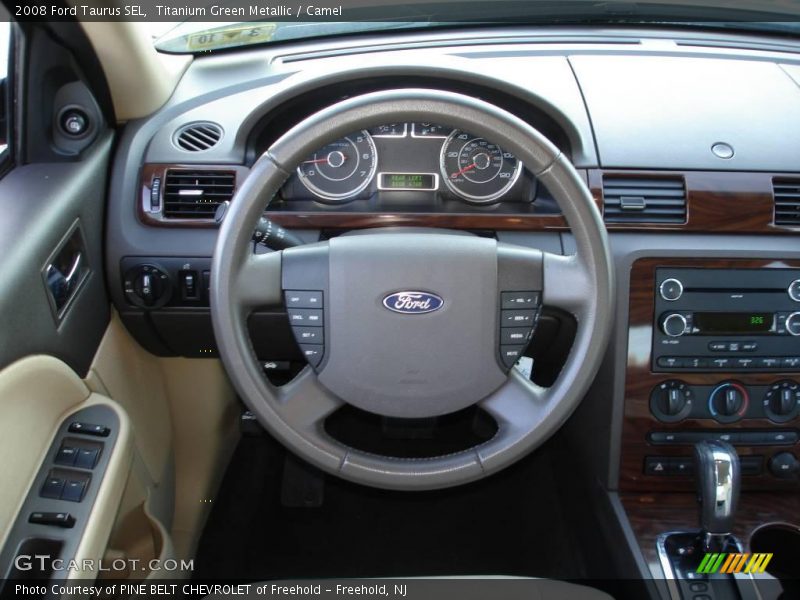 Titanium Green Metallic / Camel 2008 Ford Taurus SEL
