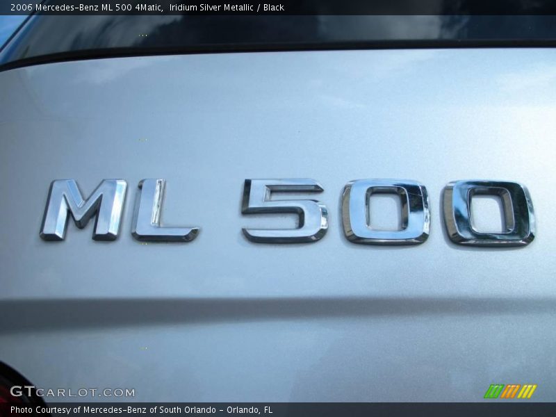 Iridium Silver Metallic / Black 2006 Mercedes-Benz ML 500 4Matic