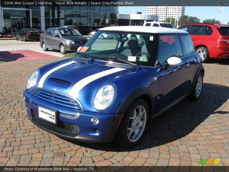 Hyper Blue Metallic / Space Gray/Panther Black 2006 Mini Cooper S Hardtop