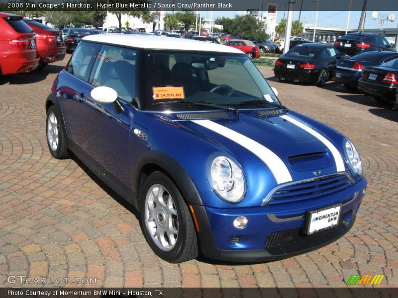 Hyper Blue Metallic / Space Gray/Panther Black 2006 Mini Cooper S Hardtop