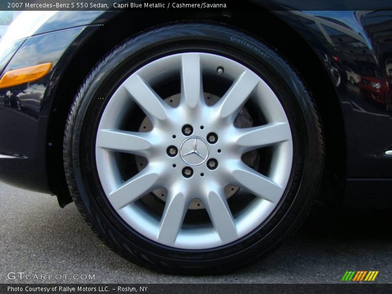 Capri Blue Metallic / Cashmere/Savanna 2007 Mercedes-Benz S 550 Sedan