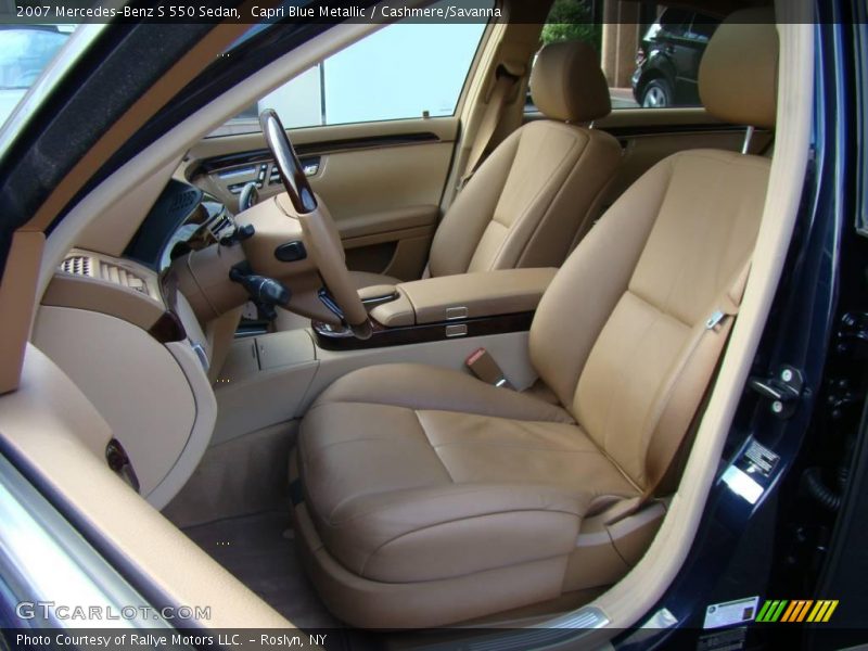 Capri Blue Metallic / Cashmere/Savanna 2007 Mercedes-Benz S 550 Sedan