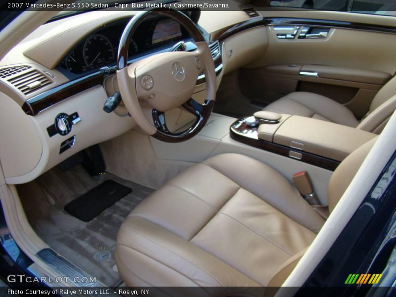 Capri Blue Metallic / Cashmere/Savanna 2007 Mercedes-Benz S 550 Sedan