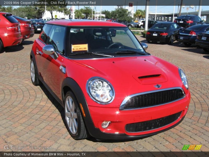 Chili Red / Black/Rooster Red 2009 Mini Cooper S Hardtop