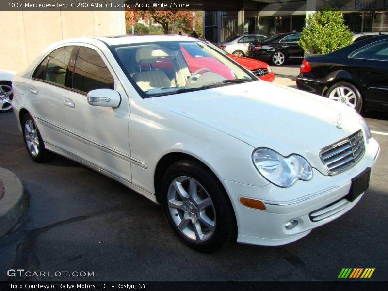 Arctic White / Stone 2007 Mercedes-Benz C 280 4Matic Luxury