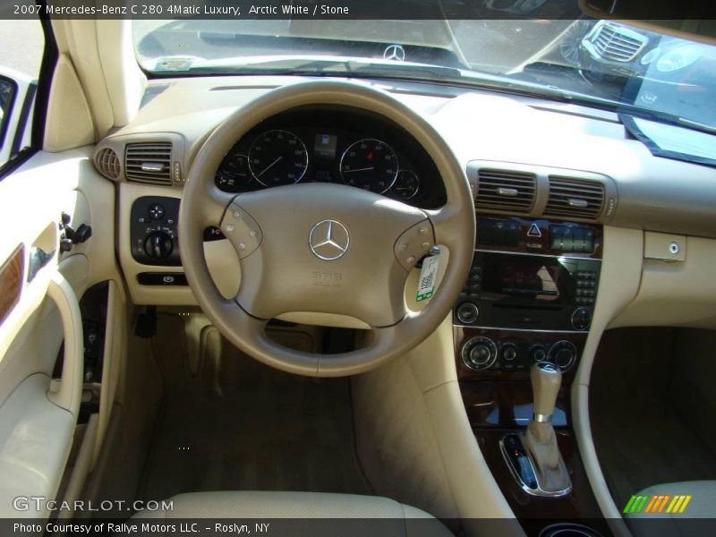 Arctic White / Stone 2007 Mercedes-Benz C 280 4Matic Luxury