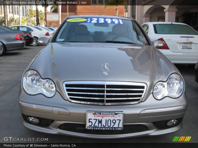 Pewter Metallic / Ash 2007 Mercedes-Benz C 230 Sport