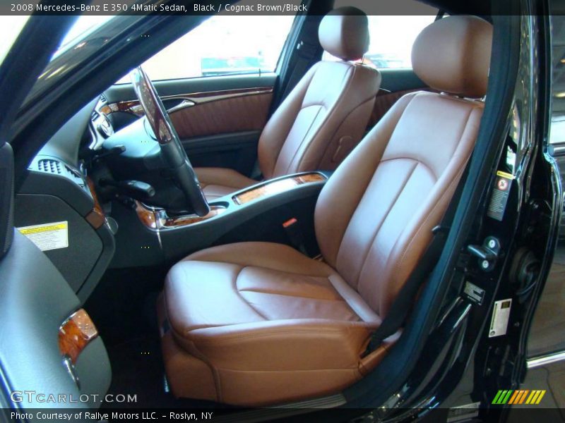 Black / Cognac Brown/Black 2008 Mercedes-Benz E 350 4Matic Sedan