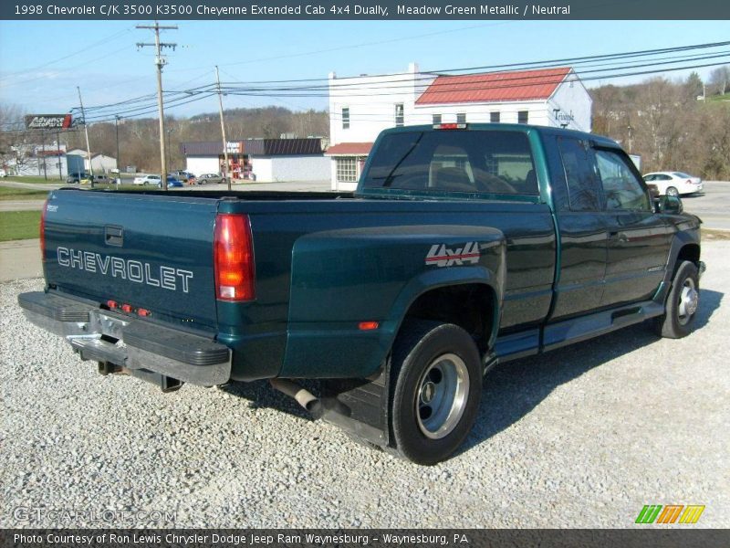 Meadow Green Metallic / Neutral 1998 Chevrolet C/K 3500 K3500 Cheyenne Extended Cab 4x4 Dually