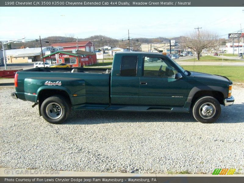 Meadow Green Metallic / Neutral 1998 Chevrolet C/K 3500 K3500 Cheyenne Extended Cab 4x4 Dually