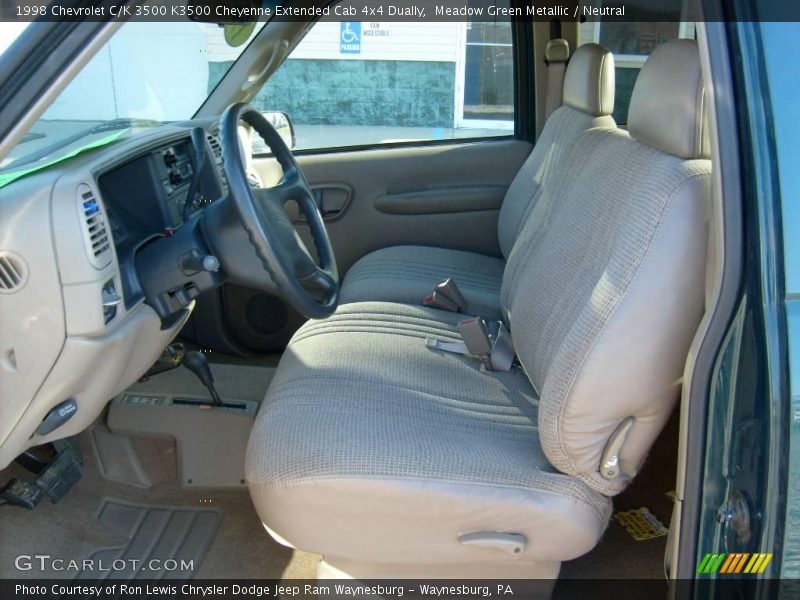Meadow Green Metallic / Neutral 1998 Chevrolet C/K 3500 K3500 Cheyenne Extended Cab 4x4 Dually