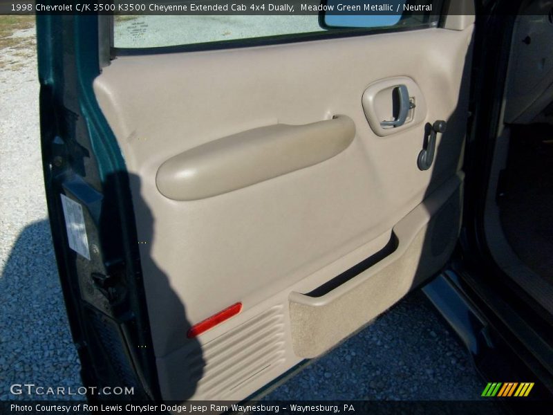 Meadow Green Metallic / Neutral 1998 Chevrolet C/K 3500 K3500 Cheyenne Extended Cab 4x4 Dually