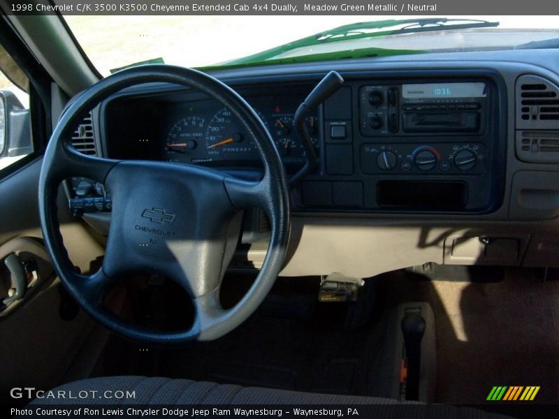 Meadow Green Metallic / Neutral 1998 Chevrolet C/K 3500 K3500 Cheyenne Extended Cab 4x4 Dually