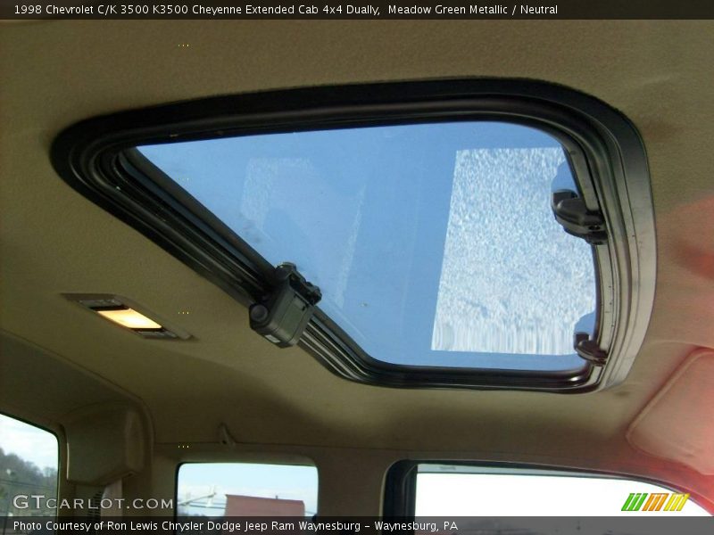 Meadow Green Metallic / Neutral 1998 Chevrolet C/K 3500 K3500 Cheyenne Extended Cab 4x4 Dually