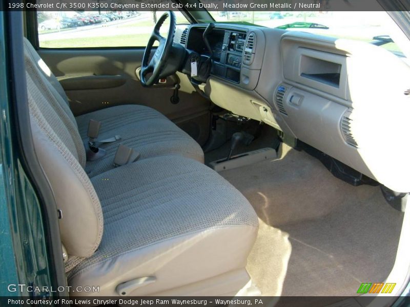 Meadow Green Metallic / Neutral 1998 Chevrolet C/K 3500 K3500 Cheyenne Extended Cab 4x4 Dually