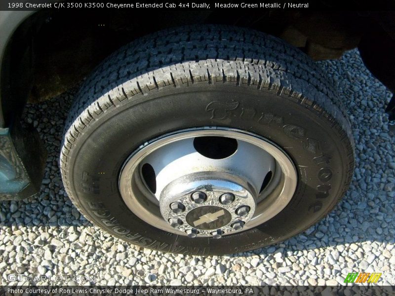 Meadow Green Metallic / Neutral 1998 Chevrolet C/K 3500 K3500 Cheyenne Extended Cab 4x4 Dually
