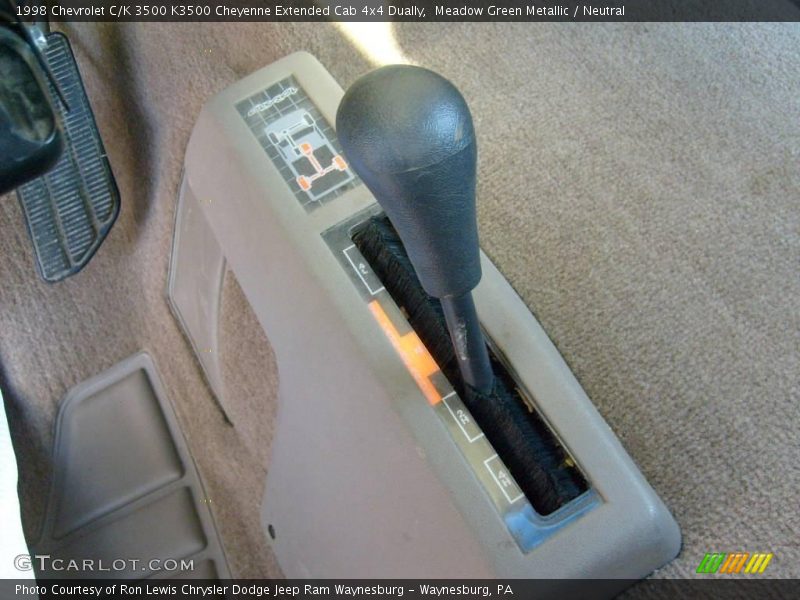 Meadow Green Metallic / Neutral 1998 Chevrolet C/K 3500 K3500 Cheyenne Extended Cab 4x4 Dually