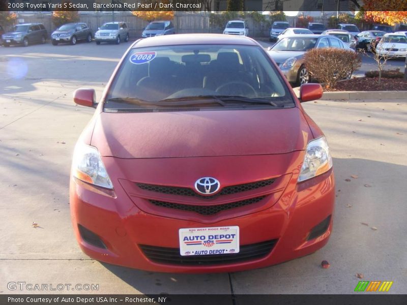 Barcelona Red Pearl / Dark Charcoal 2008 Toyota Yaris S Sedan