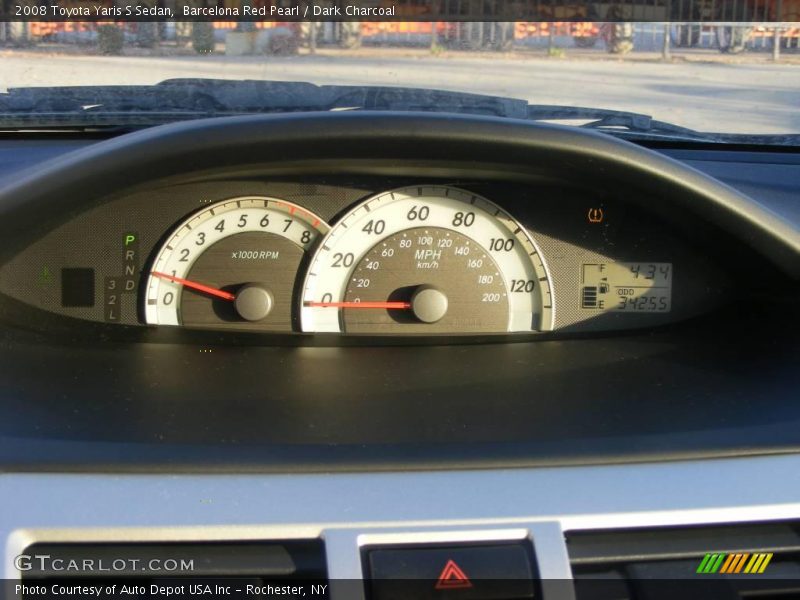 Barcelona Red Pearl / Dark Charcoal 2008 Toyota Yaris S Sedan