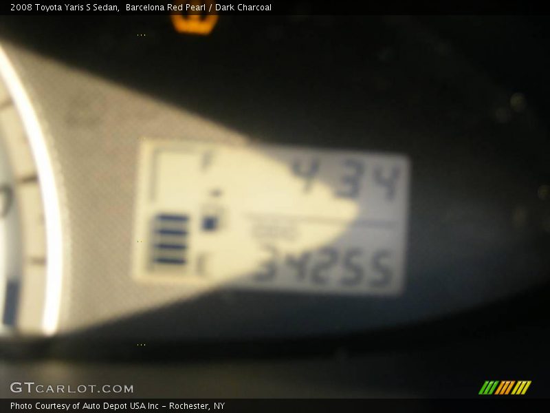 Barcelona Red Pearl / Dark Charcoal 2008 Toyota Yaris S Sedan