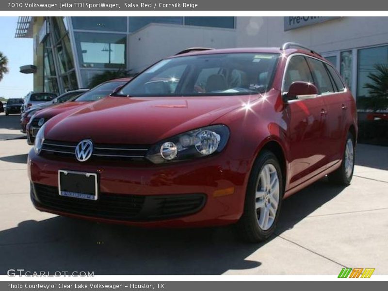 Salsa Red / Cornsilk Beige 2010 Volkswagen Jetta TDI SportWagen