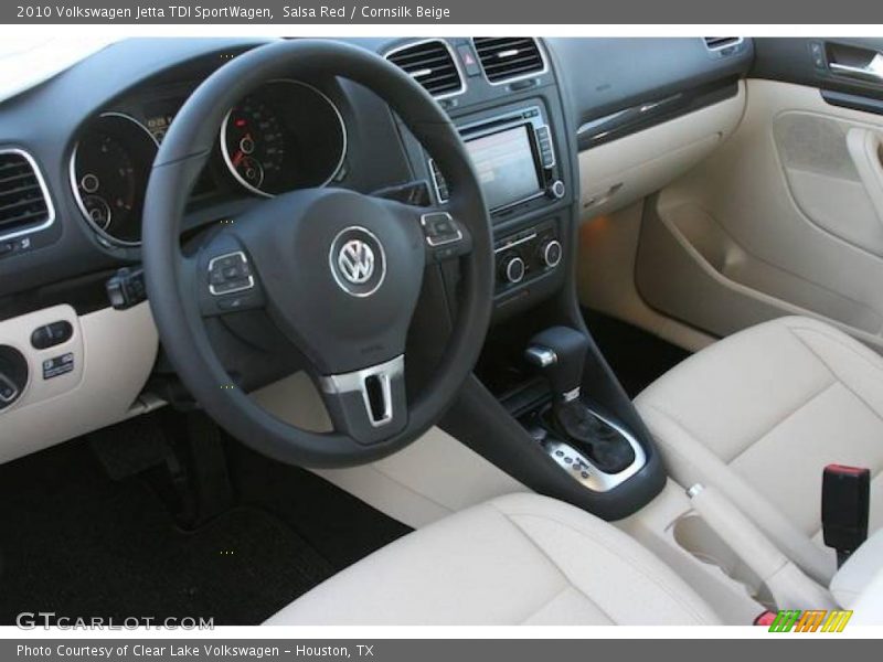 Salsa Red / Cornsilk Beige 2010 Volkswagen Jetta TDI SportWagen