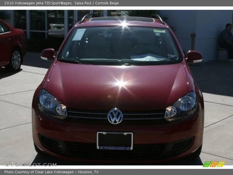Salsa Red / Cornsilk Beige 2010 Volkswagen Jetta TDI SportWagen