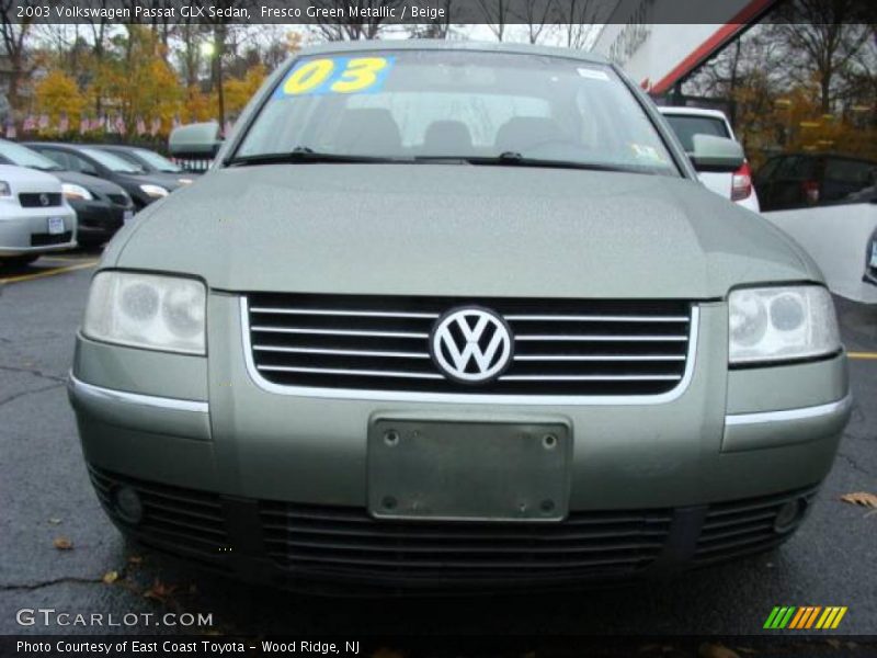 Fresco Green Metallic / Beige 2003 Volkswagen Passat GLX Sedan