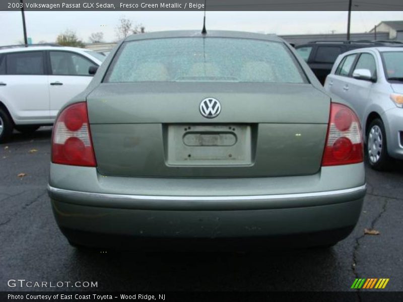 Fresco Green Metallic / Beige 2003 Volkswagen Passat GLX Sedan